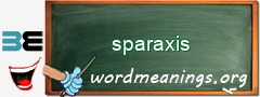 WordMeaning blackboard for sparaxis